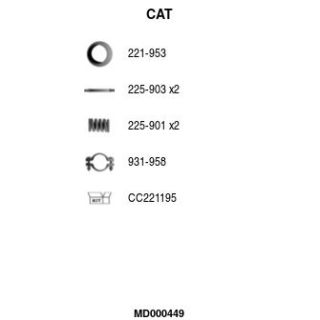 Katalizatoriaus keitiklis FA1 MD000449