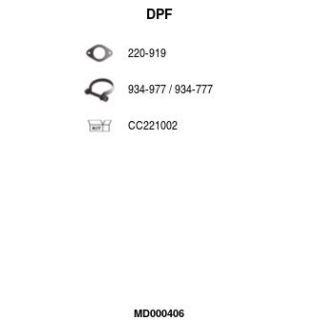 Suodžių / kietųjų dalelių filtras, išmetimo sistema FA1 MD000406