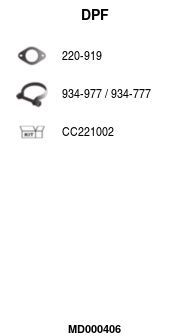 Suodžių / kietųjų dalelių filtras, išmetimo sistema FA1 MD000406