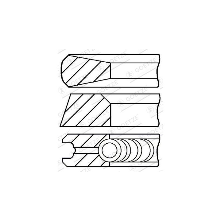 Stūmoklio žiedų komplektas GOETZE ENGINE 08-105507-00
