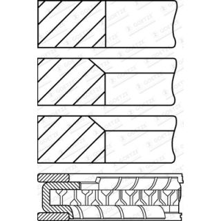Stūmoklio žiedų komplektas GOETZE ENGINE 08-106700-10