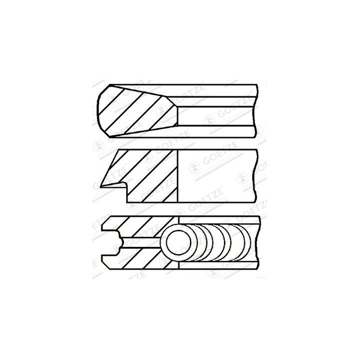 Stūmoklio žiedų komplektas GOETZE ENGINE 08-119800-00