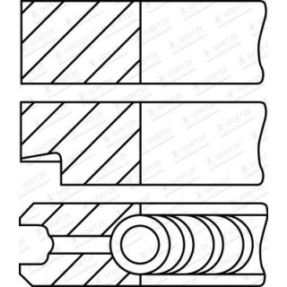Stūmoklio žiedų komplektas GOETZE ENGINE 08-137606-00