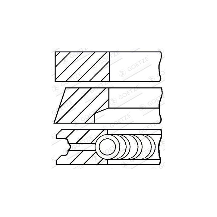 Stūmoklio žiedų komplektas GOETZE ENGINE 08-138800-00