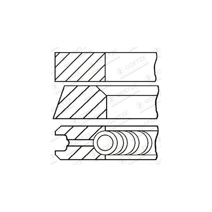 Stūmoklio žiedų komplektas GOETZE ENGINE 08-140600-00