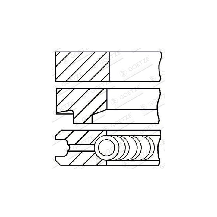 Stūmoklio žiedų komplektas GOETZE ENGINE 08-146106-00