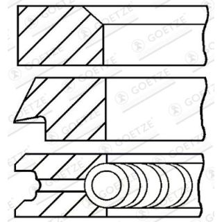 Stūmoklio žiedų komplektas GOETZE ENGINE 08-203108-00