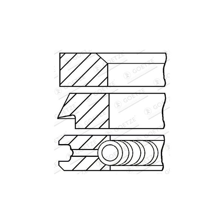Stūmoklio žiedų komplektas GOETZE ENGINE 08-209806-00