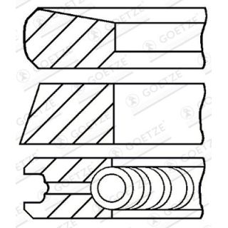 Stūmoklio žiedų komplektas GOETZE ENGINE 08-287000-00
