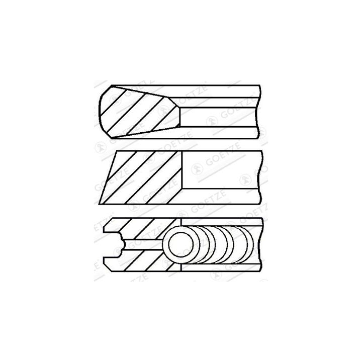 Stūmoklio žiedų komplektas GOETZE ENGINE 08-337000-00