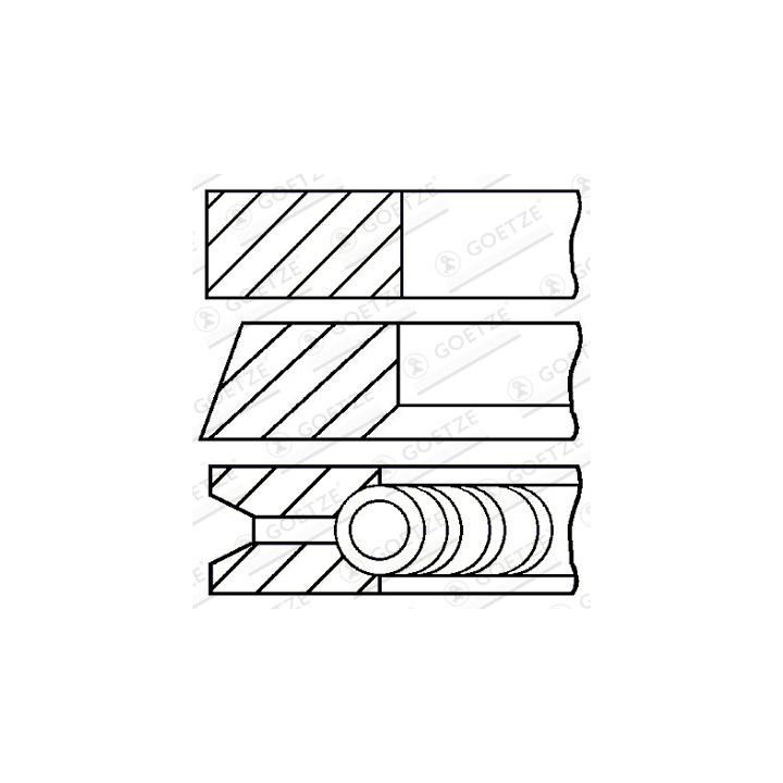 Stūmoklio žiedų komplektas GOETZE ENGINE 08-337300-00