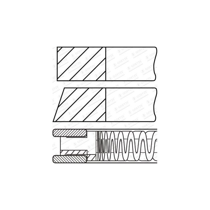 Stūmoklio žiedų komplektas GOETZE ENGINE 08-426107-00