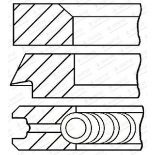 Stūmoklio žiedų komplektas GOETZE ENGINE 08-426900-00