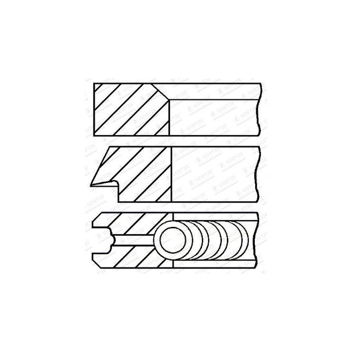 Stūmoklio žiedų komplektas GOETZE ENGINE 08-427705-00