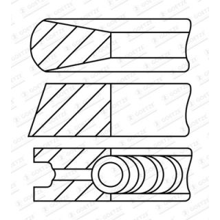 Stūmoklio žiedų komplektas GOETZE ENGINE 08-431900-10