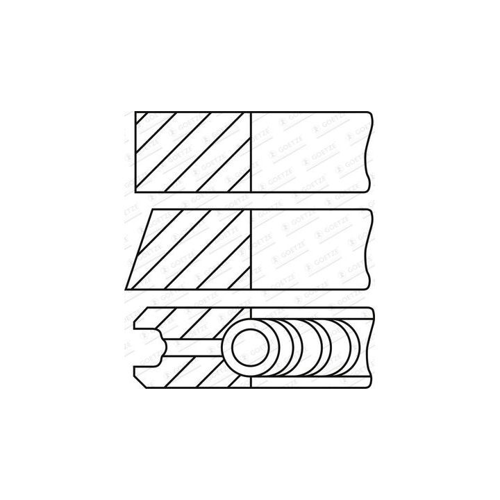 Stūmoklio žiedų komplektas GOETZE ENGINE 08-432007-00