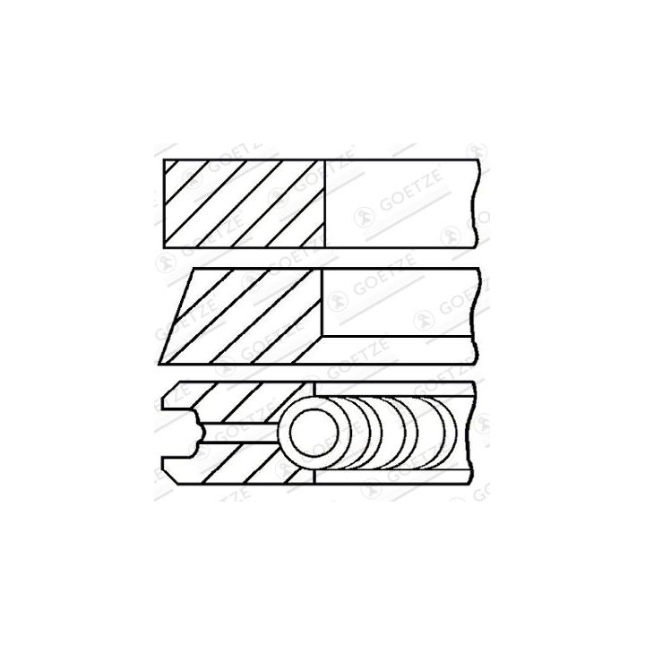 Stūmoklio žiedų komplektas GOETZE ENGINE 08-432307-00