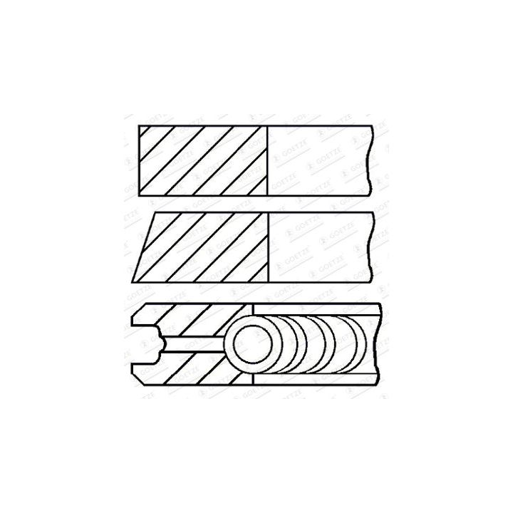 Stūmoklio žiedų komplektas GOETZE ENGINE 08-435706-00