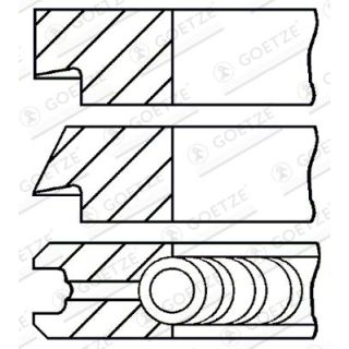 Stūmoklio žiedų komplektas GOETZE ENGINE 08-438300-00