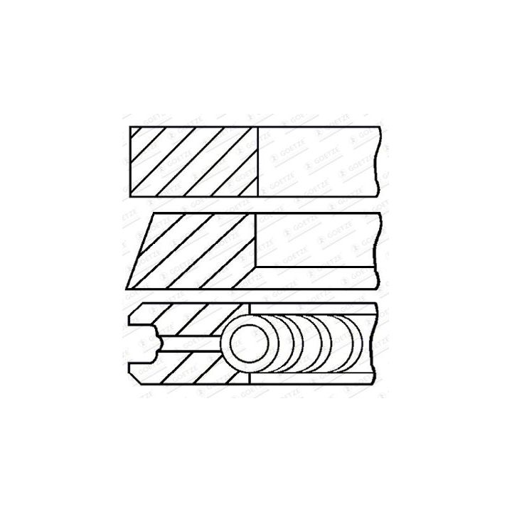 Stūmoklio žiedų komplektas GOETZE ENGINE 08-439100-10