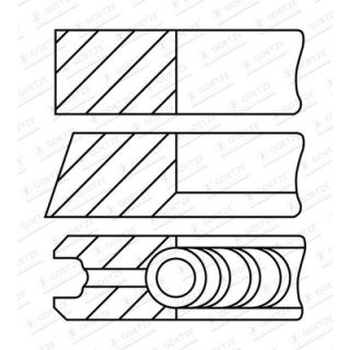 Stūmoklio žiedų komplektas GOETZE ENGINE 08-452307-00