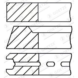 Stūmoklio žiedų komplektas GOETZE ENGINE 08-520100-00