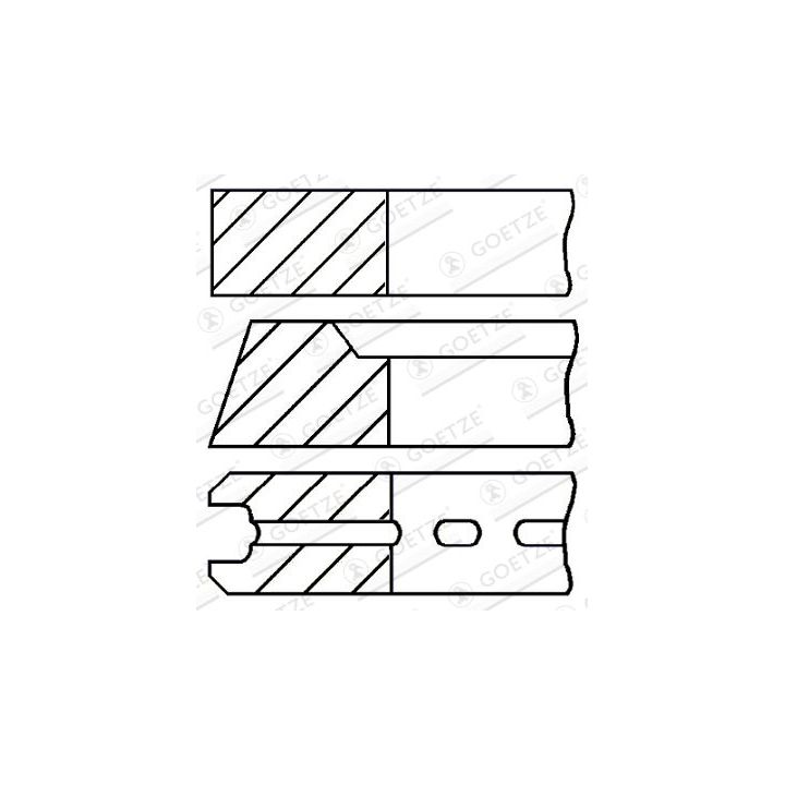 Stūmoklio žiedų komplektas GOETZE ENGINE 08-520107-00