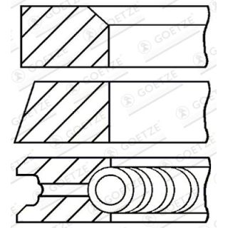 Stūmoklio žiedų komplektas GOETZE ENGINE 08-527500-00