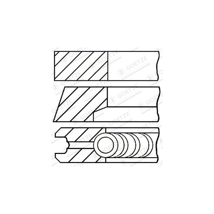 Stūmoklio žiedų komplektas GOETZE ENGINE 08-529300-00