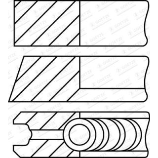 Stūmoklio žiedų komplektas GOETZE ENGINE 08-700200-10