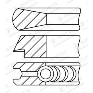 Stūmoklio žiedų komplektas GOETZE ENGINE 08-782308-10