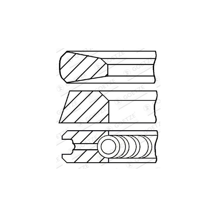 Stūmoklio žiedų komplektas GOETZE ENGINE 08-784800-00