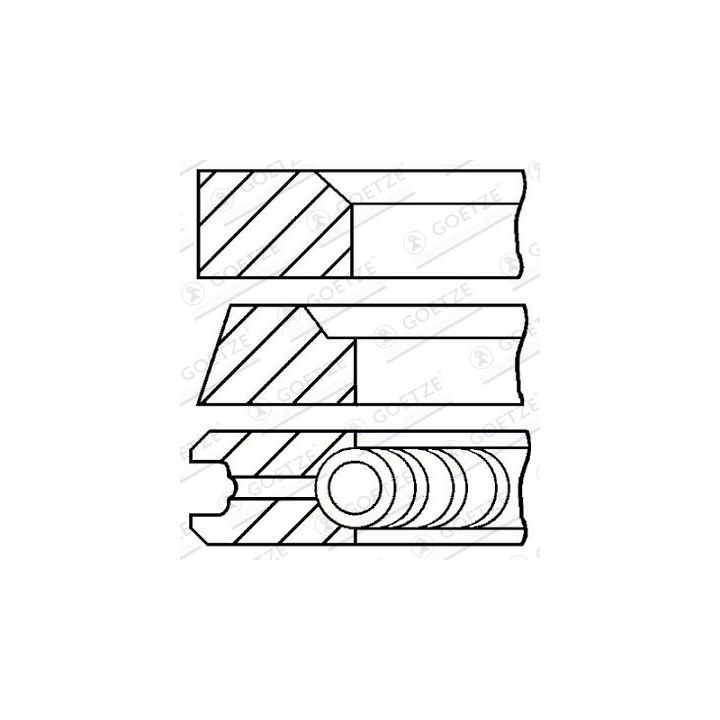 Stūmoklio žiedų komplektas GOETZE ENGINE 08-849007-00