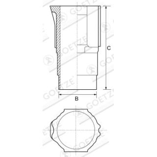Cilindro įvorė GOETZE ENGINE 14-000320-00DL