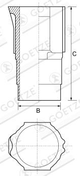 Cilindro įvorė GOETZE ENGINE 14-000320-00DL