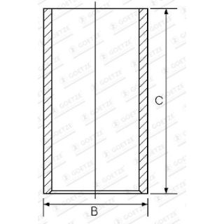 Cilindro įvorė GOETZE ENGINE 14-015590-00