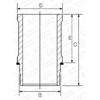 Cilindro įvorė GOETZE ENGINE 14-630120-00