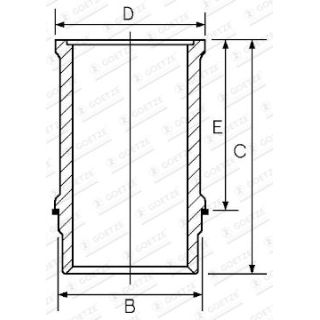 Cilindro įvorė GOETZE ENGINE 14-710010-00