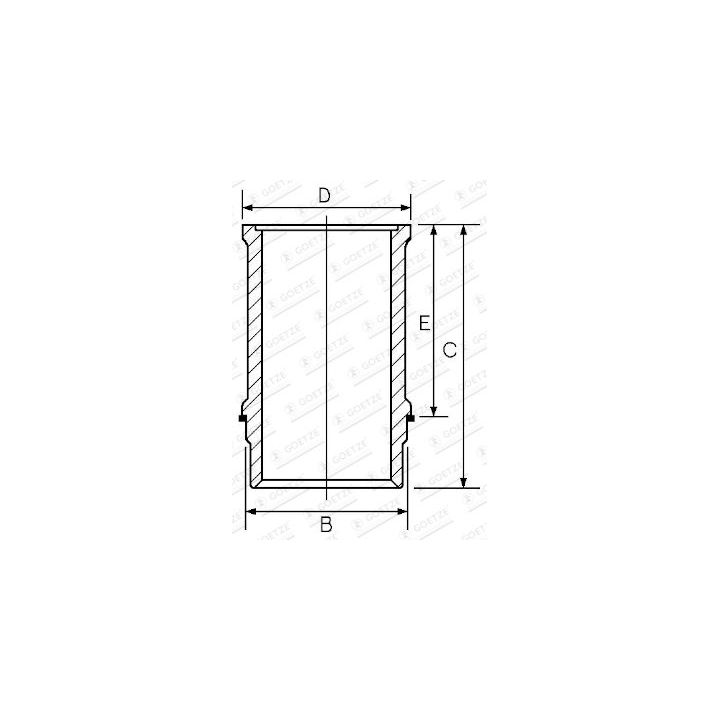 Cilindro įvorė GOETZE ENGINE 14-710010-00