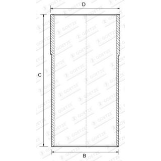 Cilindro įvorė GOETZE ENGINE 14-710020-00