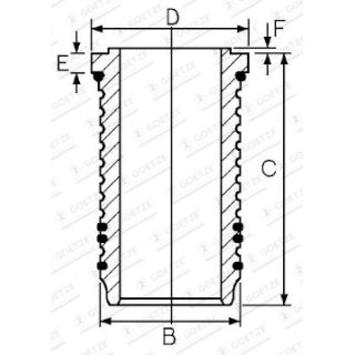 Cilindro įvorė GOETZE ENGINE 15-676420-00