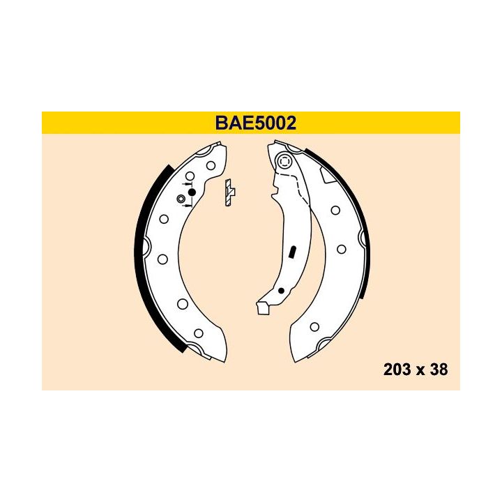 Stabdžių trinkelių komplektas BARUM BAE5002