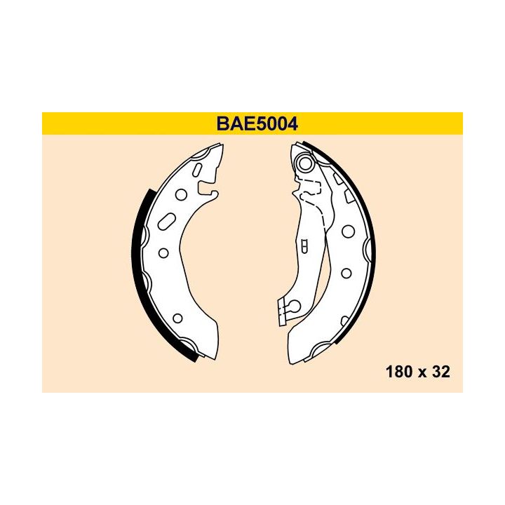Stabdžių trinkelių komplektas BARUM BAE5004