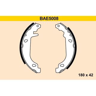 Stabdžių trinkelių komplektas BARUM BAE5008