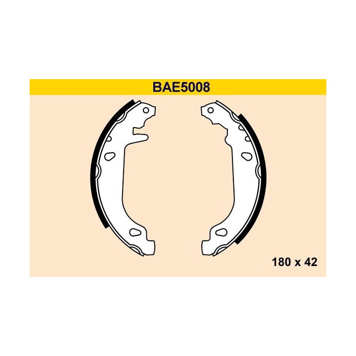 Stabdžių trinkelių komplektas BARUM BAE5008