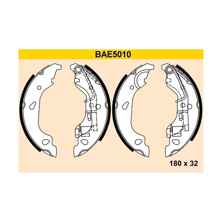 Stabdžių trinkelių komplektas BARUM BAE5010