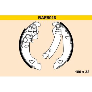Stabdžių trinkelių komplektas BARUM BAE5016