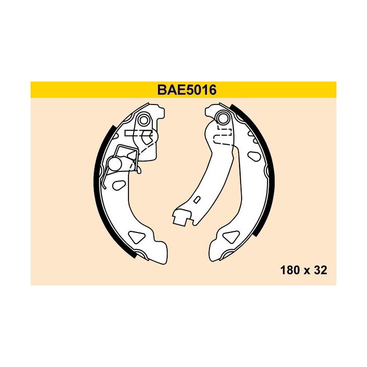 Stabdžių trinkelių komplektas BARUM BAE5016