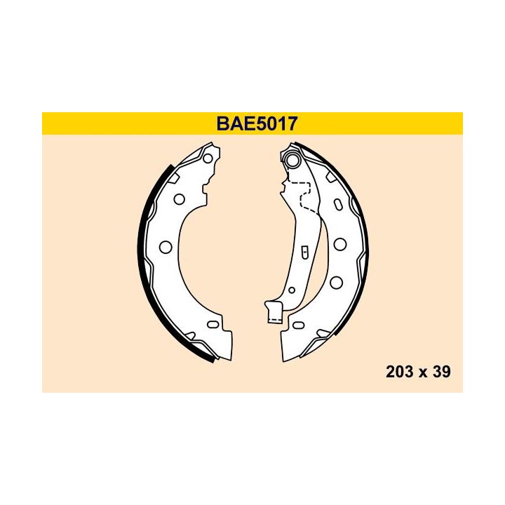 Stabdžių trinkelių komplektas BARUM BAE5017