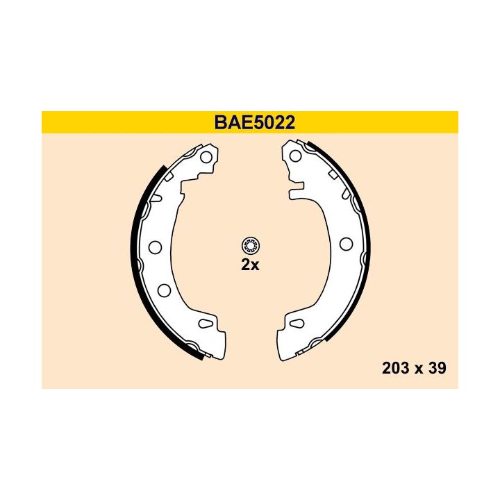 Stabdžių trinkelių komplektas BARUM BAE5022